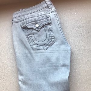 True Religion light gray jeans. Size 32.